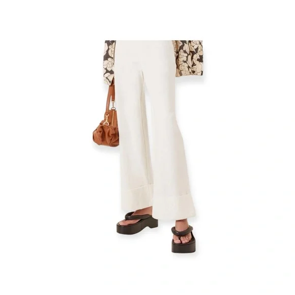 Staud 𒀭Rio Puffy Leather Thong Strap Platform Sandals 𒀭Black 𒀭39 9M - Picture 2 of 16